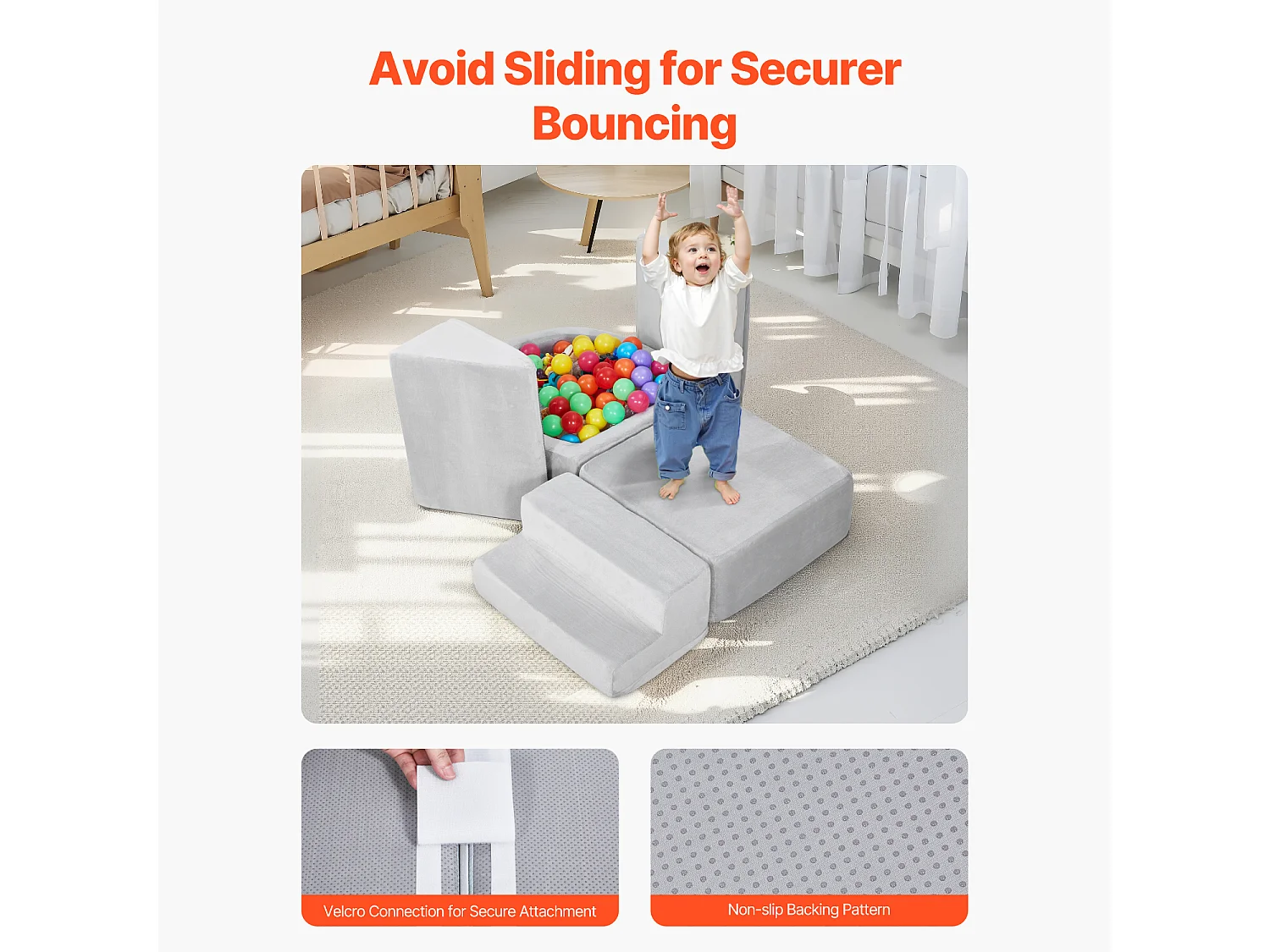 Jouet d'Escalade, SucceBuy Ensemble de 5 Blocs d'Escalade en Mousse avec Piscine à Balles pour Tout-Petits