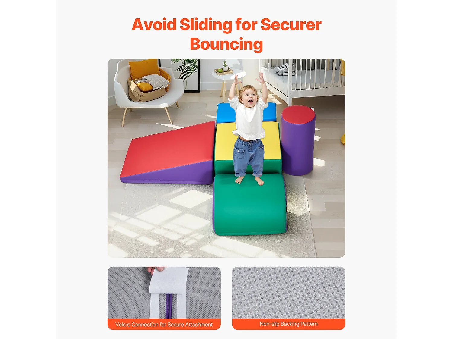 Jouet d'Escalade, SucceBuy Blocs d'Escalade en Mousse 5 Pièces pour Tout-Petits et Enfants d'Âge Préscolaire