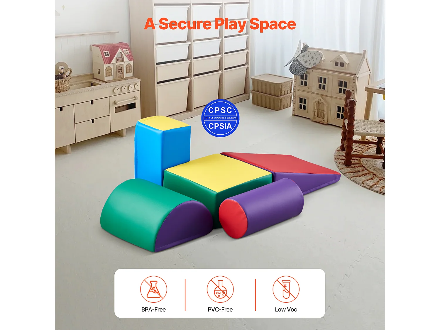 Jouet d'Escalade, SucceBuy Blocs d'Escalade en Mousse 5 Pièces pour Tout-Petits et Enfants d'Âge Préscolaire