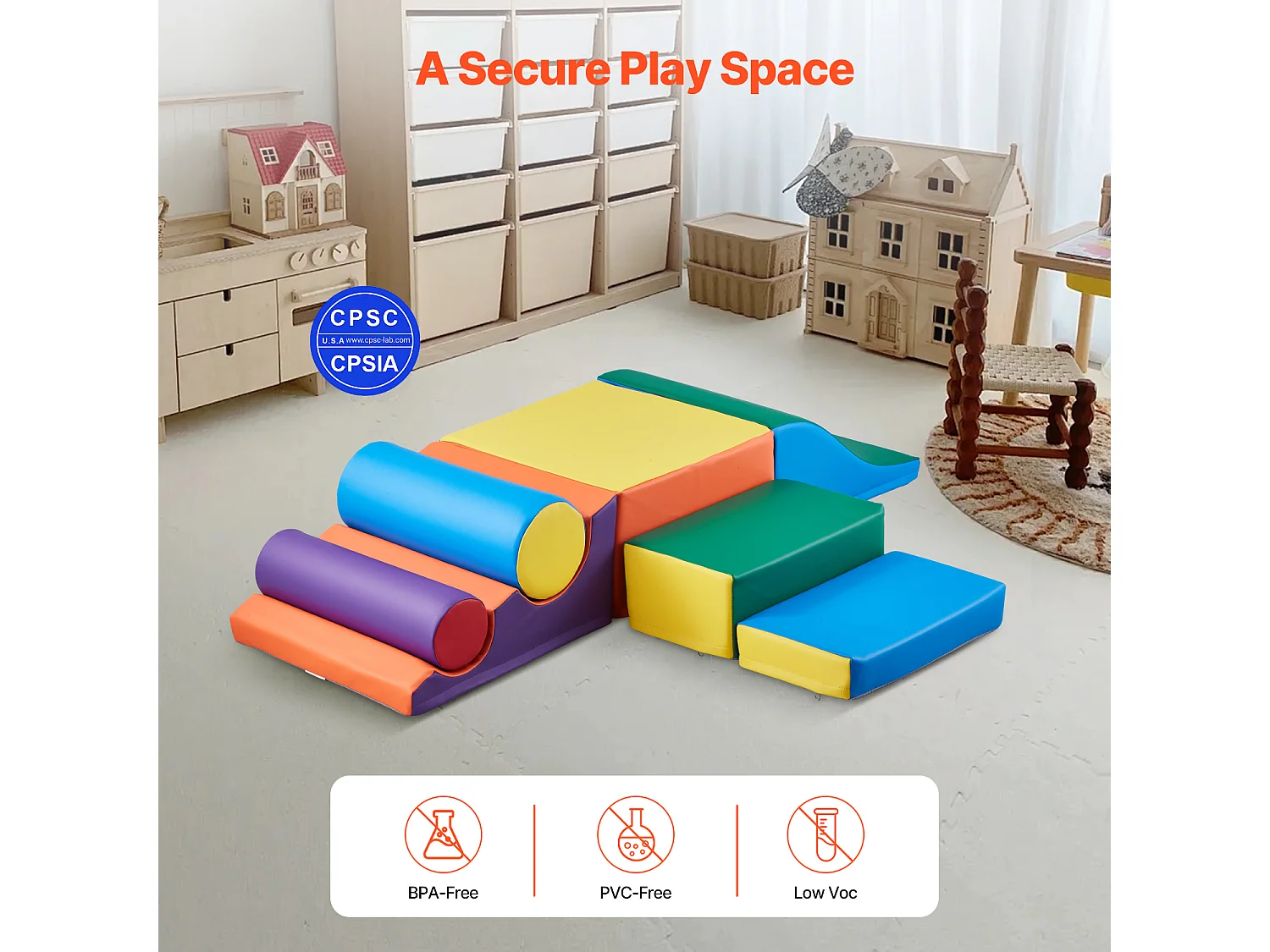 Juguete de Escalada SucceBuy de 7 Piezas de Espuma para Niños Pequeños y Preescolares, Juego de Actividades para Interiores