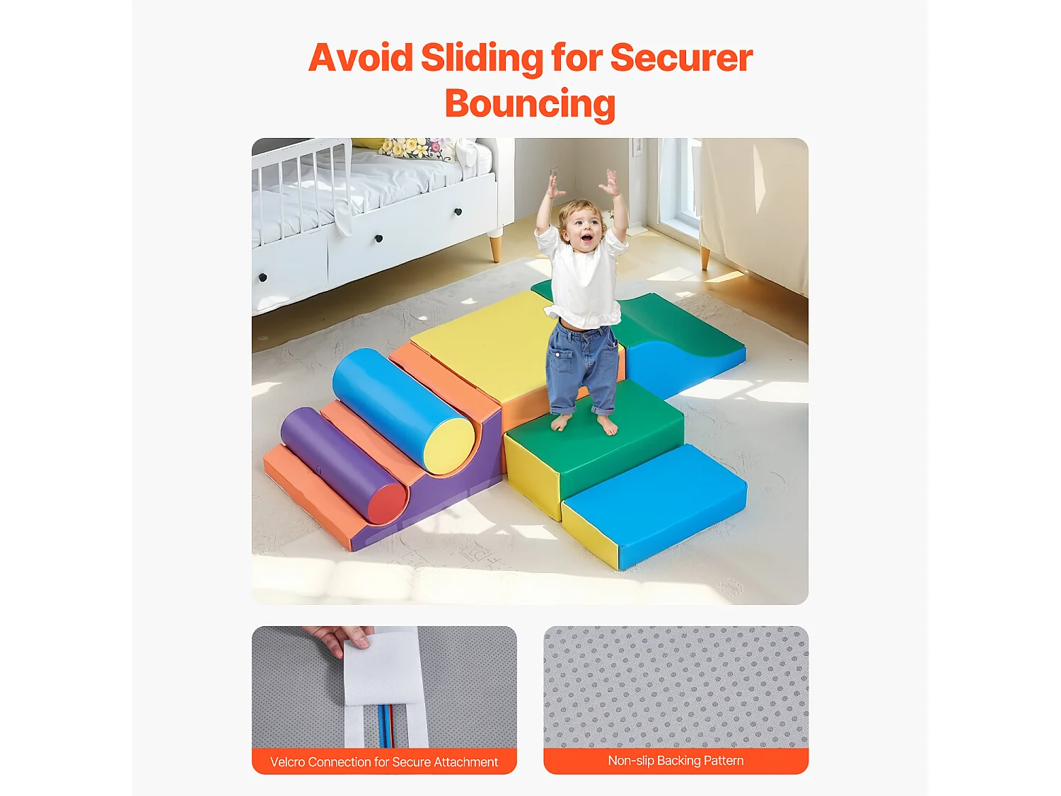 Juguete de Escalada SucceBuy de 7 Piezas de Espuma para Niños Pequeños y Preescolares, Juego de Actividades para Interiores