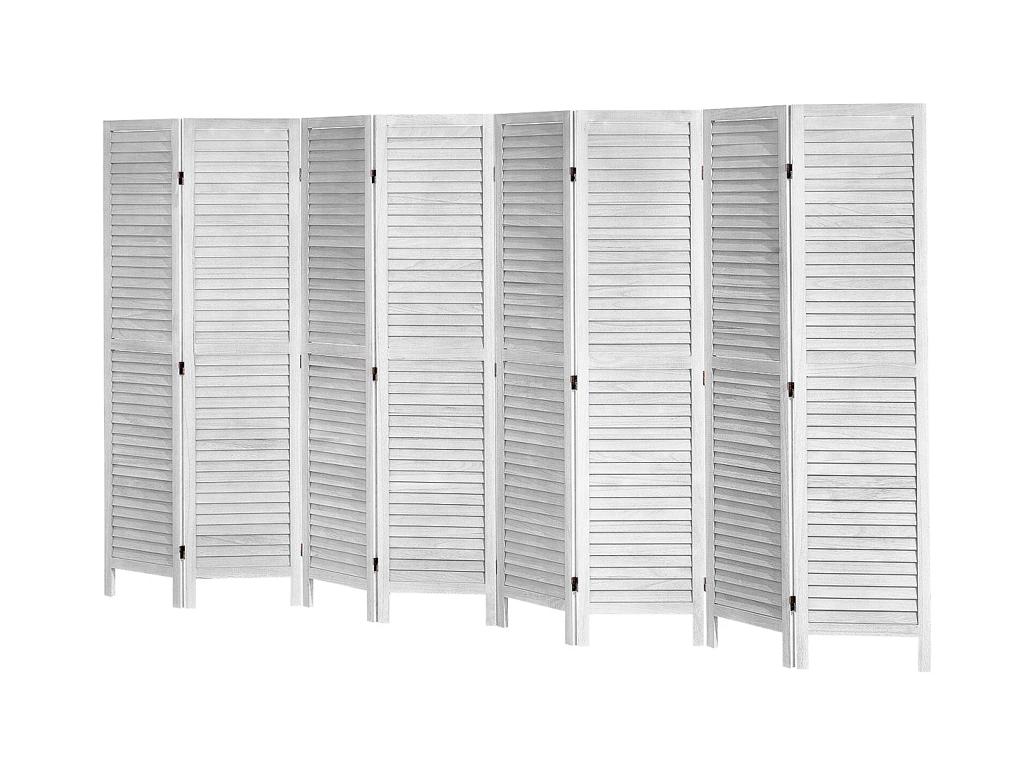 Biombo de Madera SucceBuy, Mampara de Privacidad de 8 Paneles de Madera para Separar Ambientes