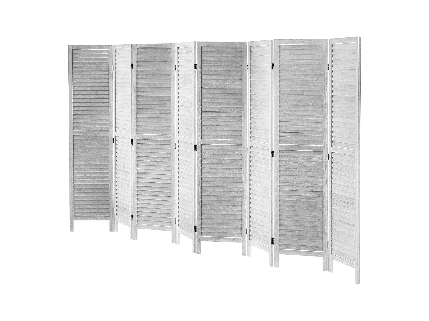 Biombo de Madera SucceBuy, Mampara de Privacidad de 8 Paneles de Madera para Separar Ambientes