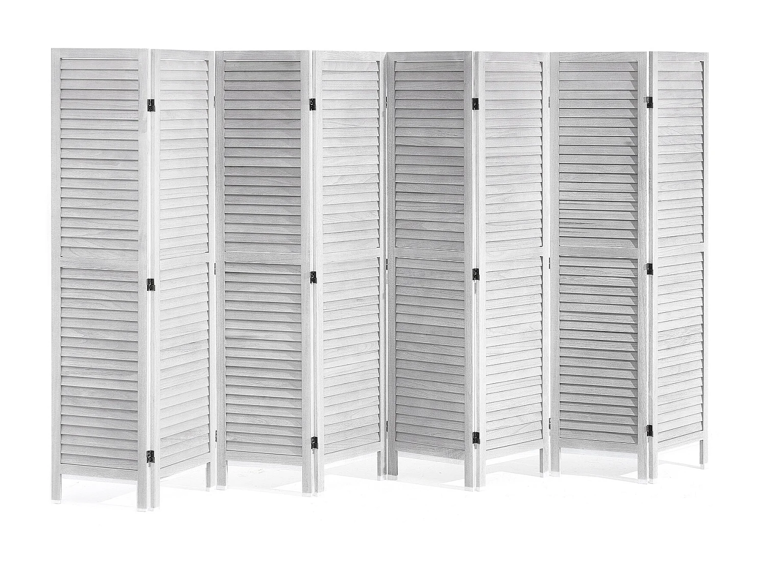 Biombo de Madera SucceBuy, Mampara de Privacidad de 8 Paneles de Madera para Separar Ambientes