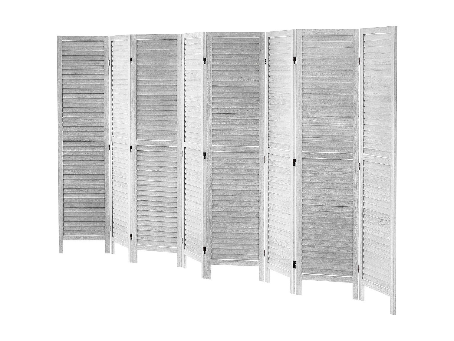 Biombo de Madera SucceBuy, Mampara de Privacidad de 8 Paneles de Madera para Separar Ambientes