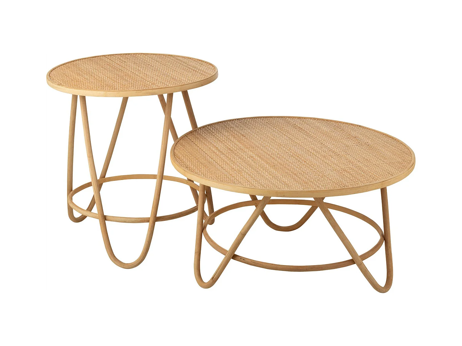 Table basse en rotin naturel design et élégance pour salon