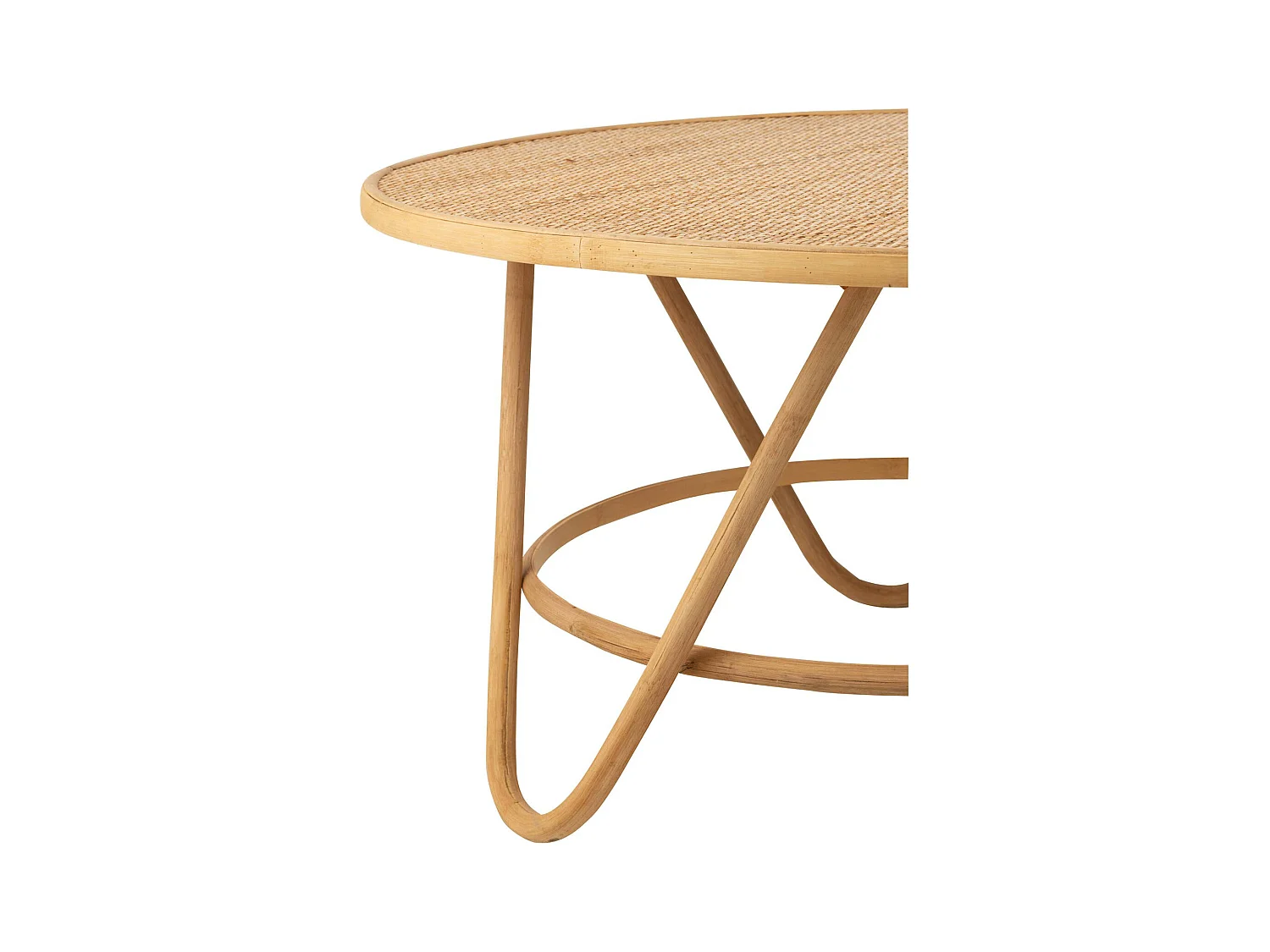 Table basse en rotin naturel design et élégance pour salon