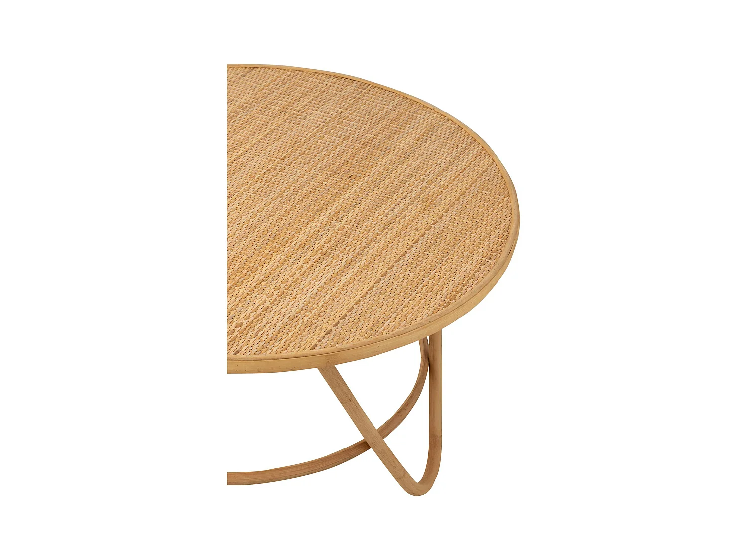 Table basse en rotin naturel design et élégance pour salon