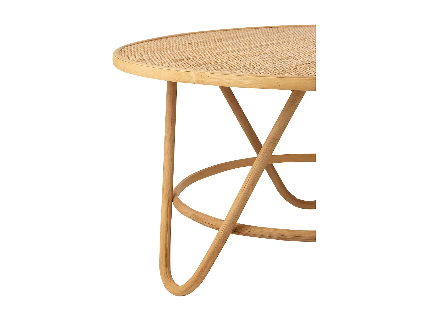 Table basse en rotin naturel design et élégance pour salon