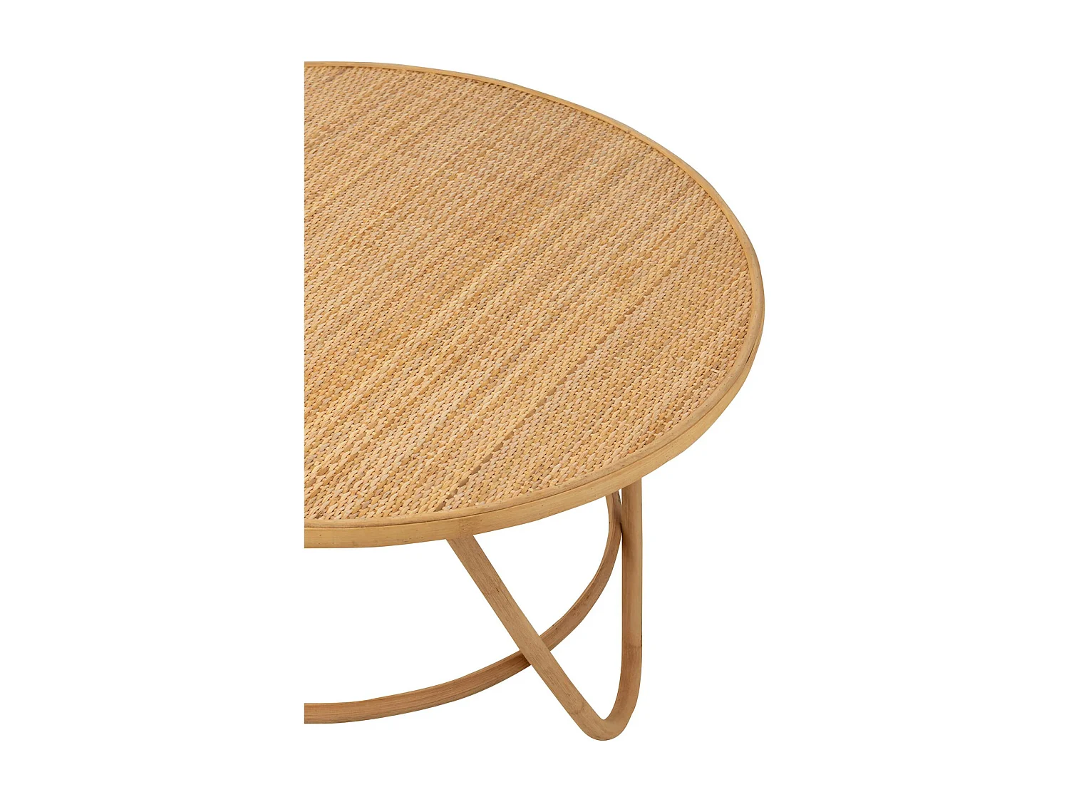 Table basse en rotin naturel design et élégance pour salon