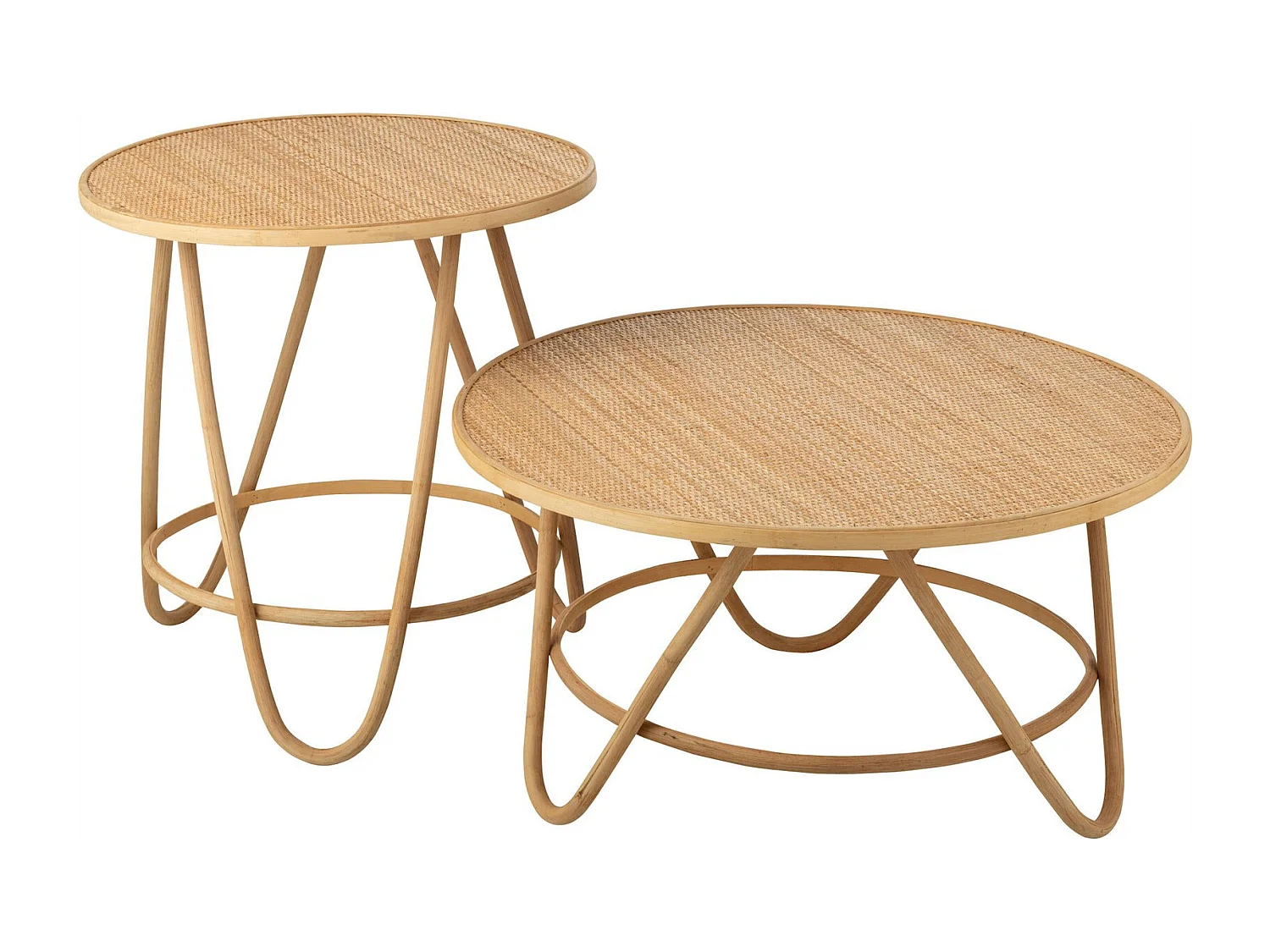 Table basse en rotin naturel design et élégance pour salon