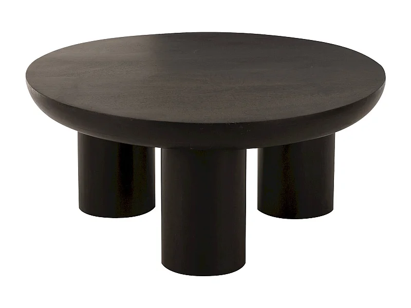 Table basse design trio bois noir élégance contemporaine