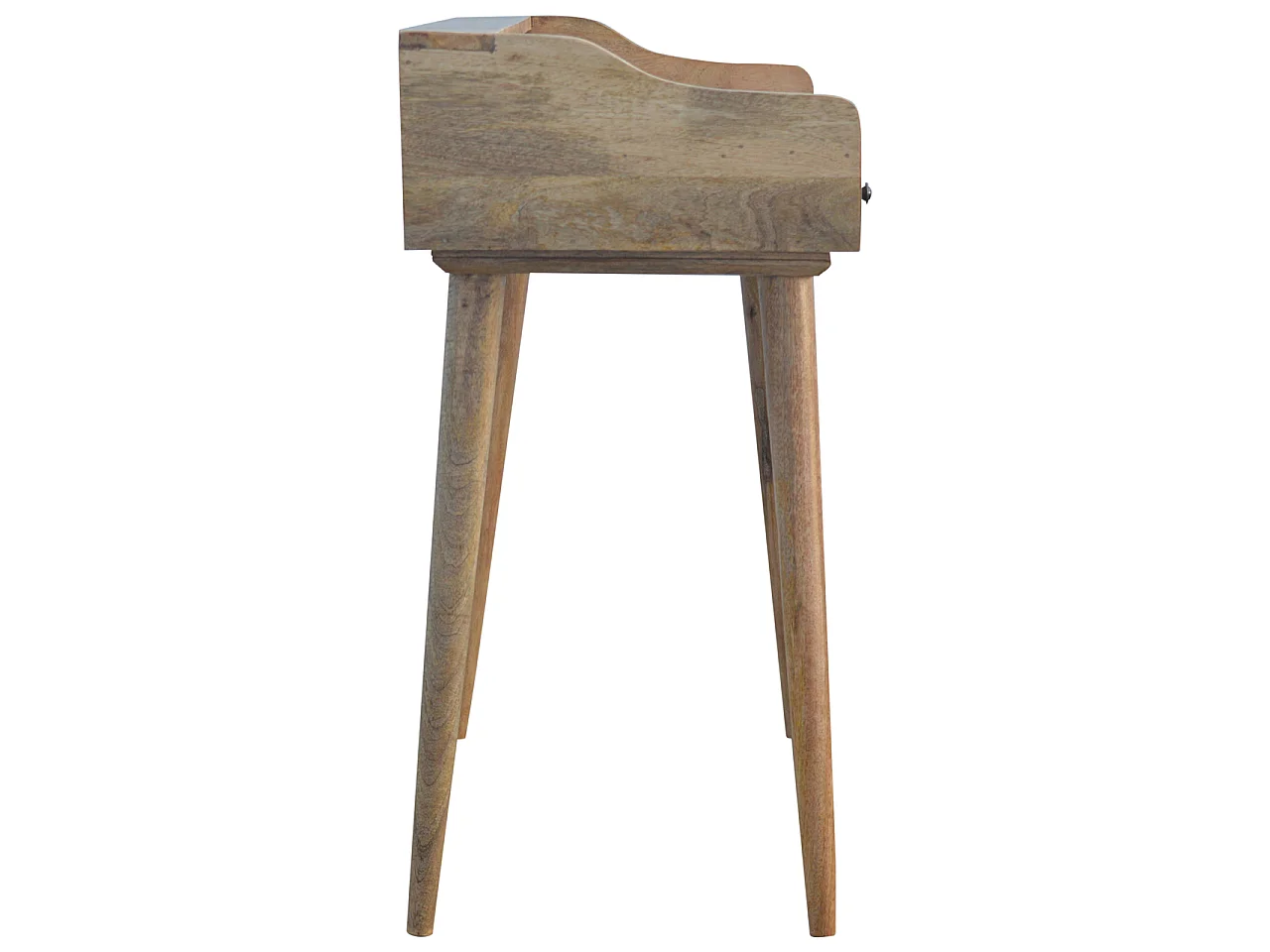 Artisan Furniture Solid Wood Gallery Back Shell Writing Desk, 3 Drawers, Beige