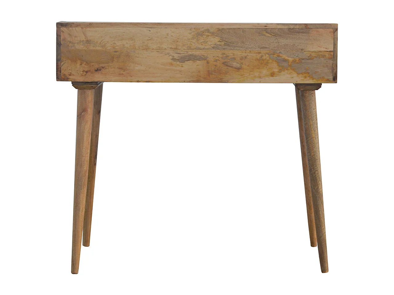 Artisan Furniture Solid Wood Gallery Back Shell Writing Desk, 3 Drawers, Beige