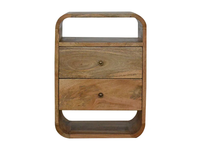 Artisan Furniture Table De Chevet London Avec 2 Tiroirs En Bois Massif