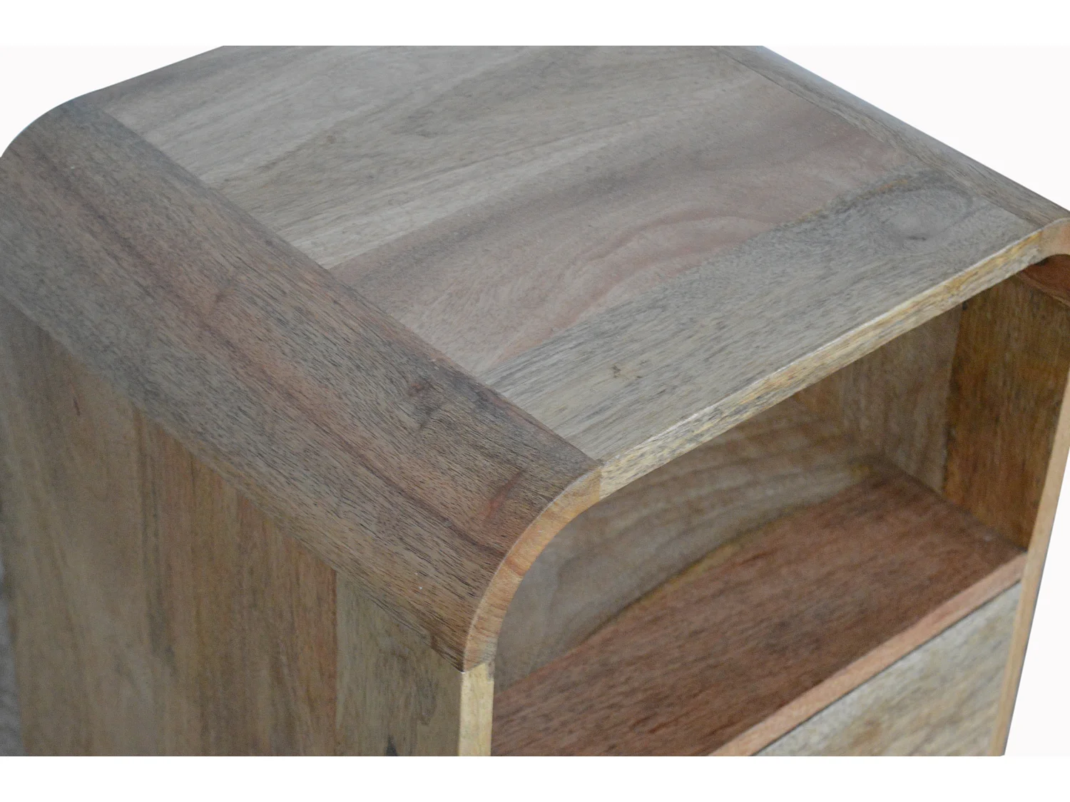 Artisan Furniture Table de Chevet London, 1 Tiroir et 2 Niches Ouvertes, Beige