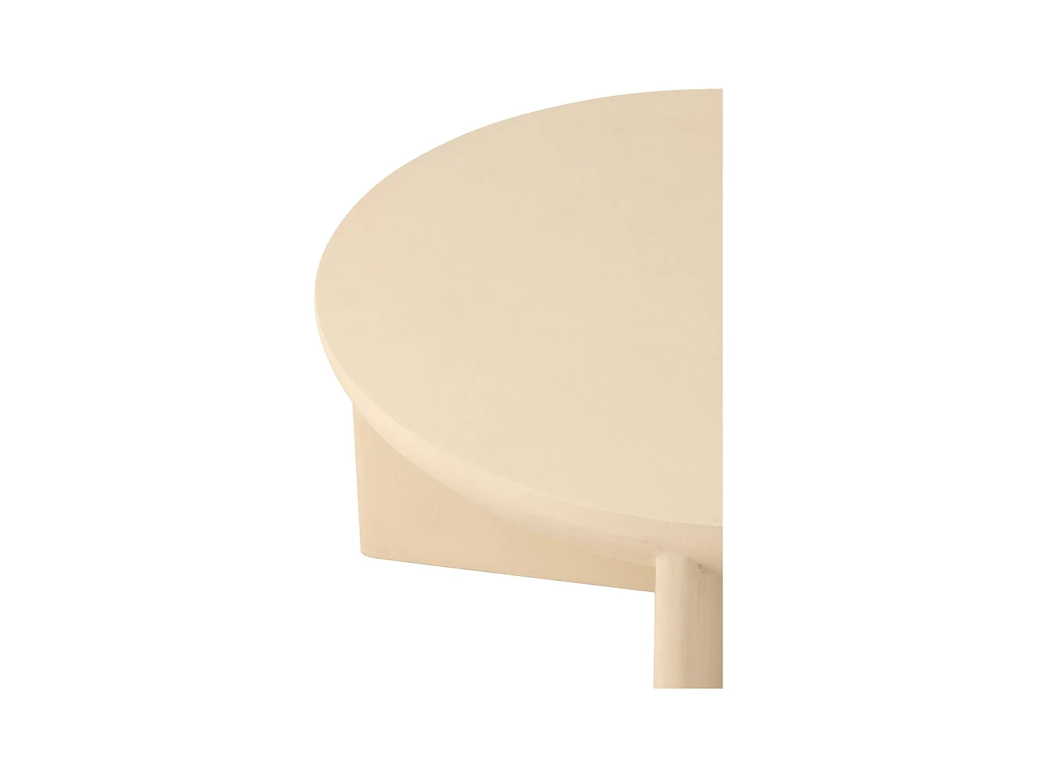 Table basse ronde en bois beige élégante pour salon moderne