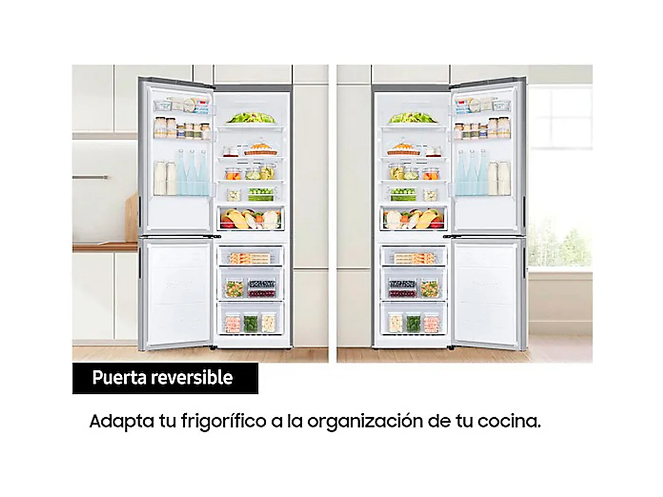 Samsung Réfrigérateur combiné 344l 60cm nofrost inox - RB33B612ESA