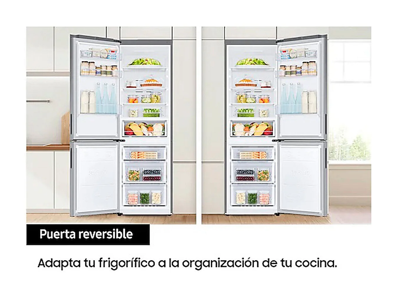 Samsung Réfrigérateur combiné 344l 60cm nofrost inox - RB33B612ESA