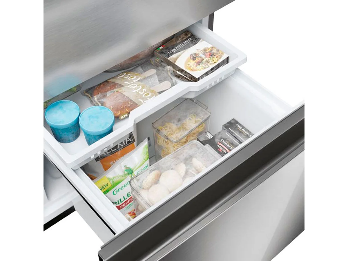 Haier Réfrigérateur combiné 60cm 360l nofrost, inox - HTW5618DNMG