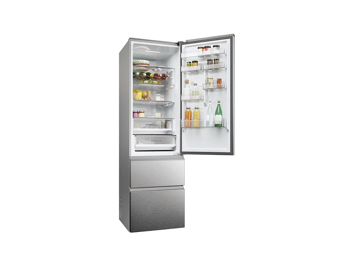 Haier Réfrigérateur combiné 60cm 414l nofrost inox - HTW5620DNMG