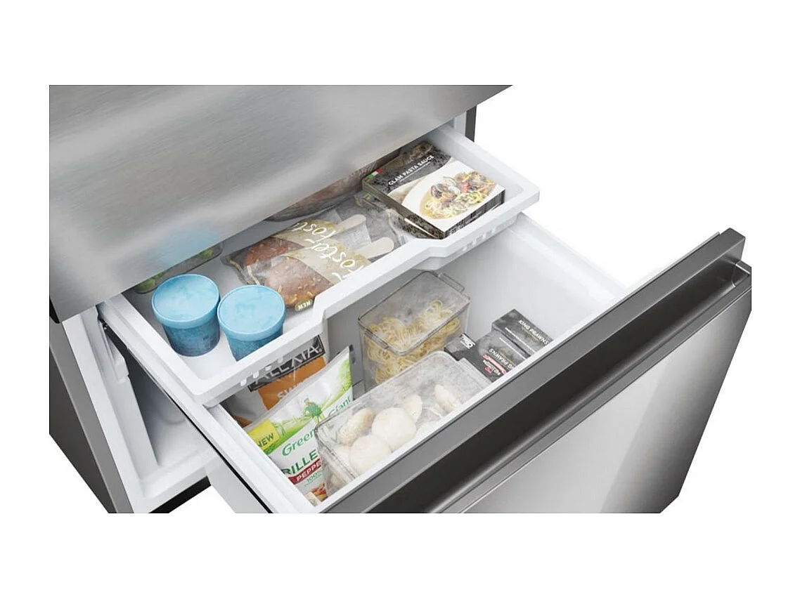 Haier Réfrigérateur combiné 60cm 414l nofrost inox - HTW5620DNMG