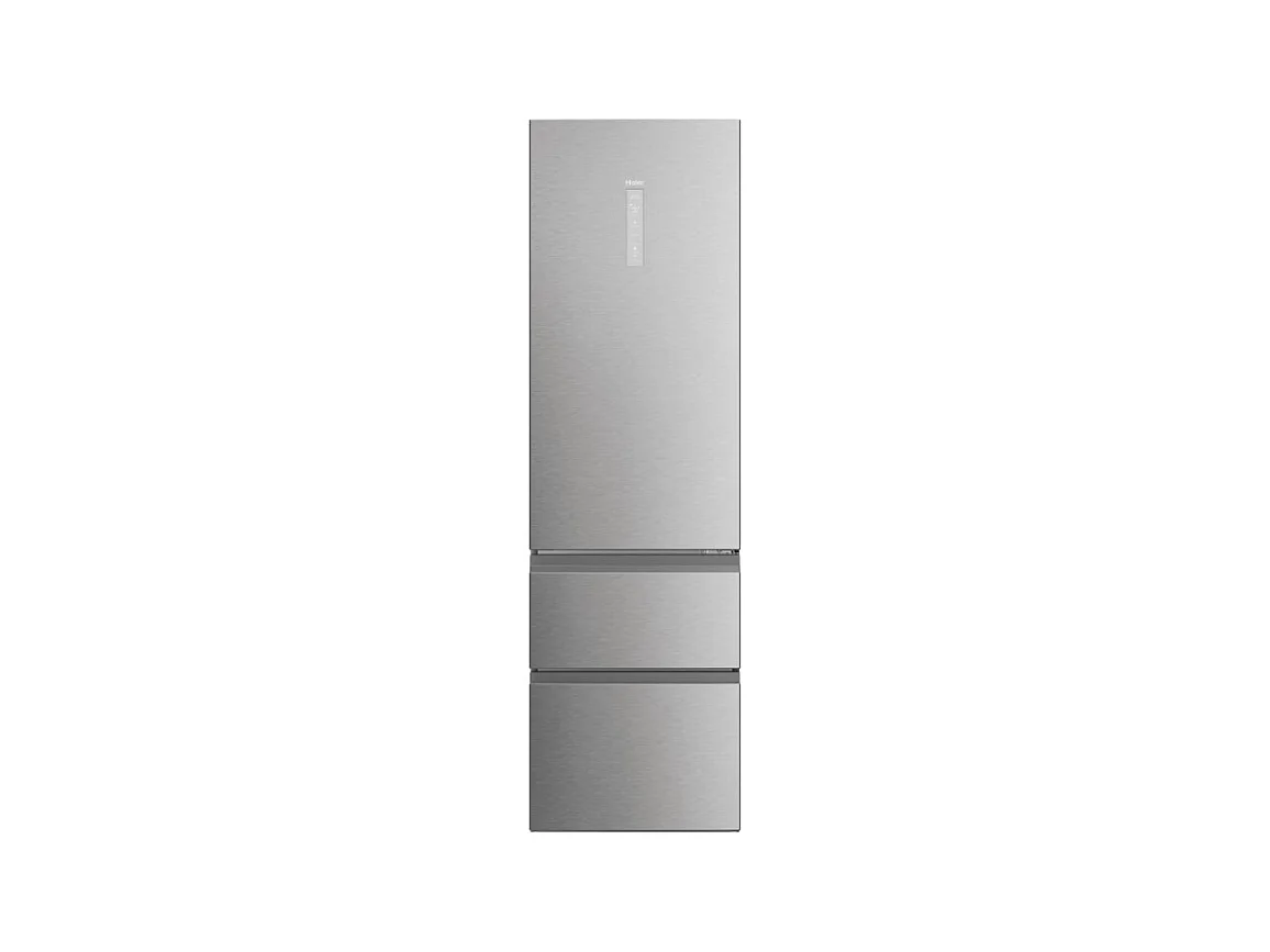 Frigorífico combi Haier HTW5620DNMG No Frost 414L diseño francés WiFi D inox 205 cm