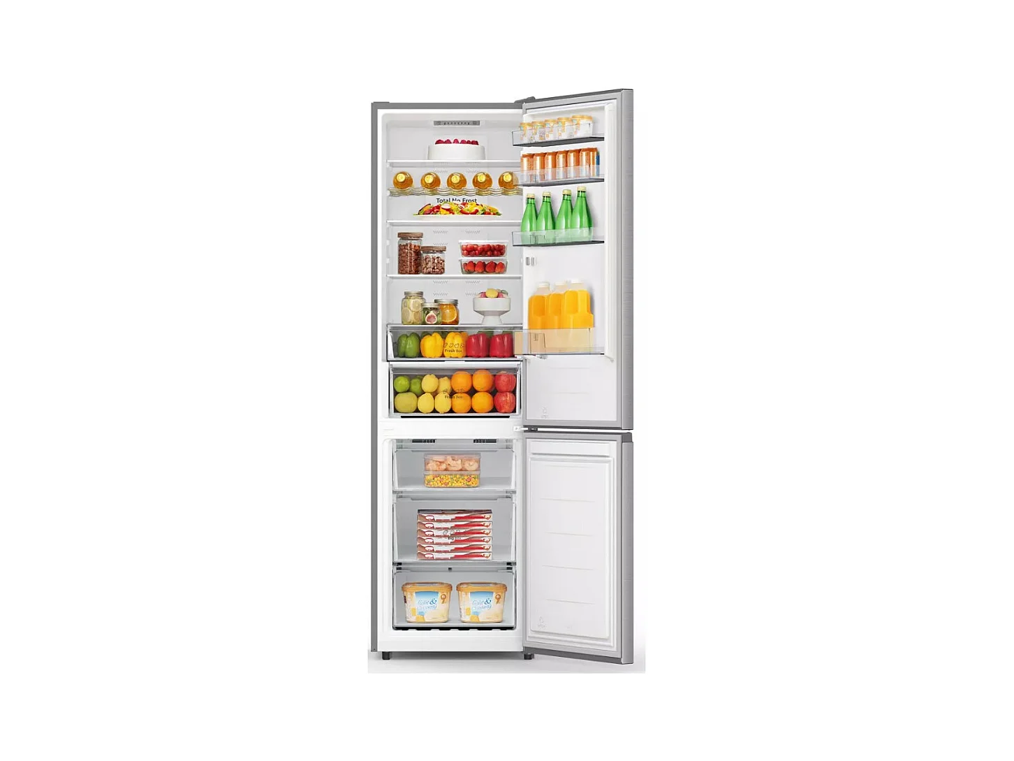 Hisense Réfrigérateur combiné 60cm 336l nofrost inox - RB440N4ACC