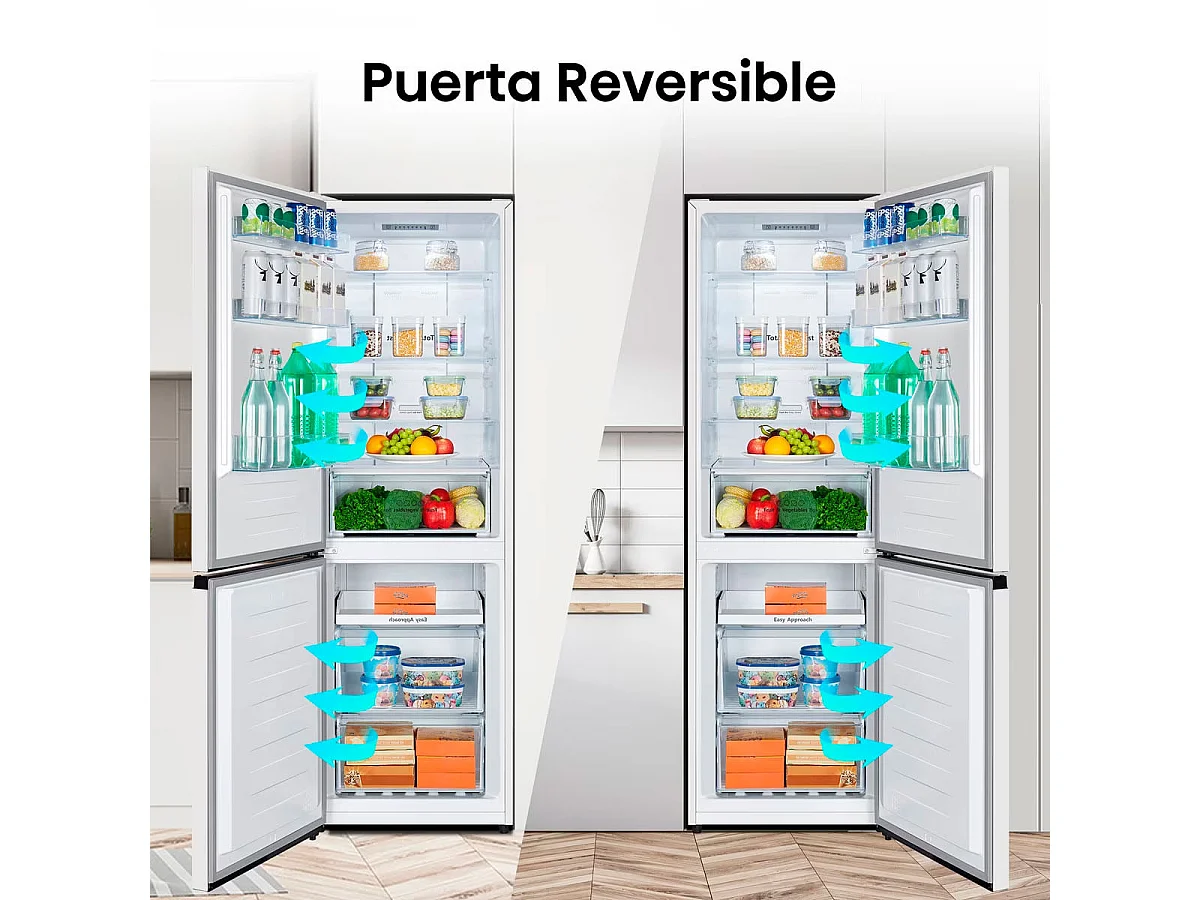 Hisense Réfigérateur combiné 60cm 304l no frost blanc - RB390N4AWE