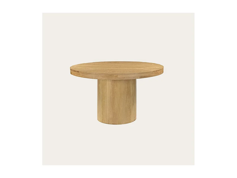 Table à manger en bois massif naturel 130x76