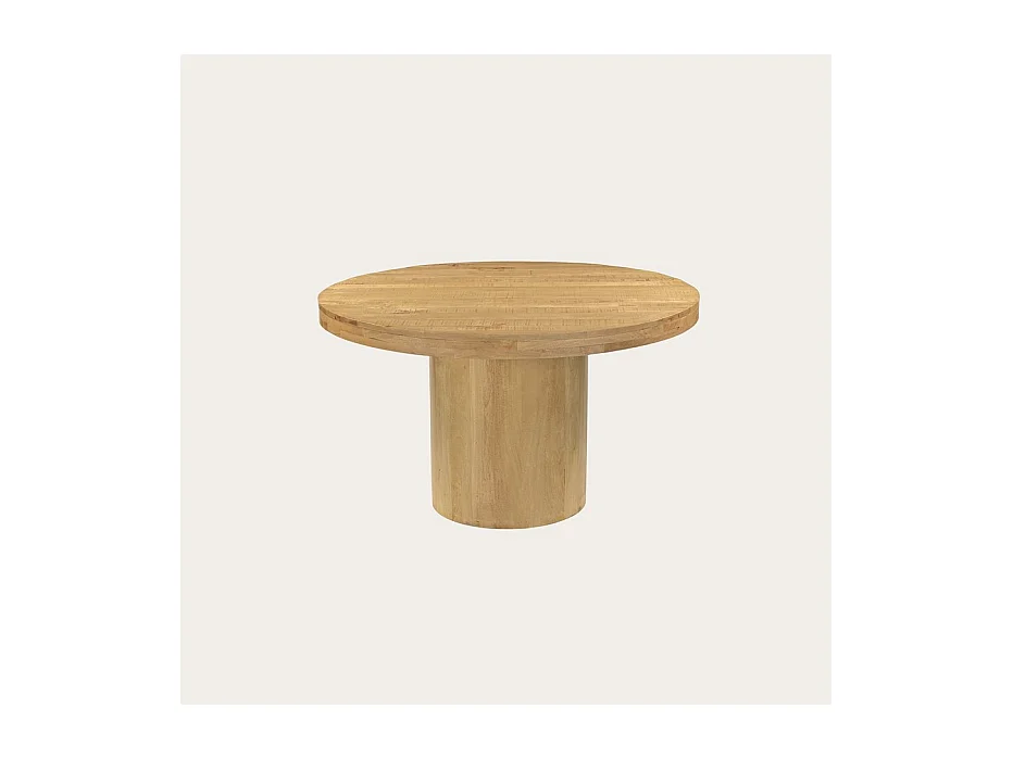 Table à manger en bois massif naturel 130x76