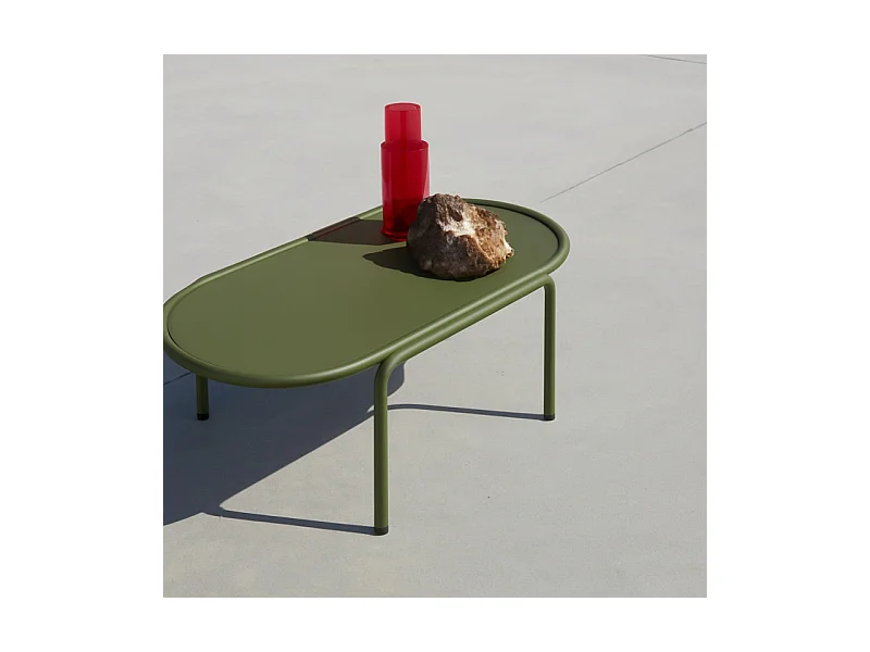 Table basse métal outdoor indoor, 77 x 40 x H30 cm