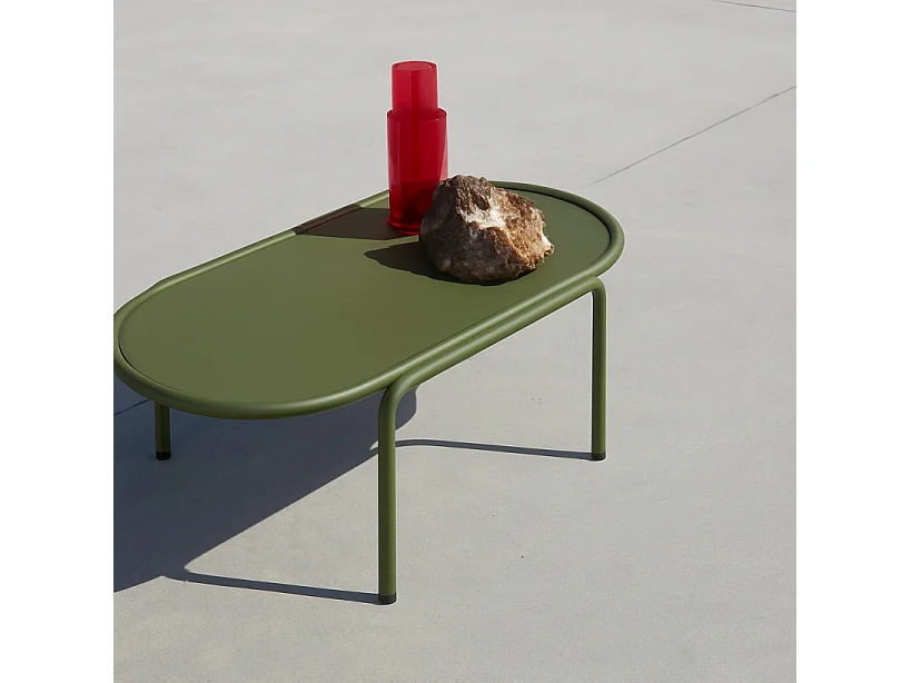Table basse métal outdoor indoor, 77 x 40 x H30 cm