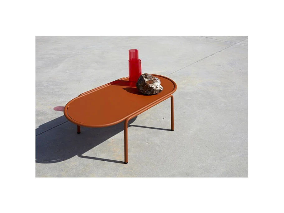 Table basse métal outdoor indoor, 77 x 40 x H30 cm