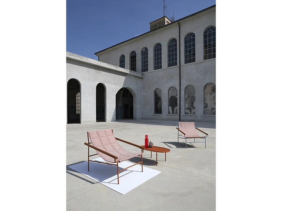 Table basse métal outdoor indoor, 77 x 40 x H30 cm