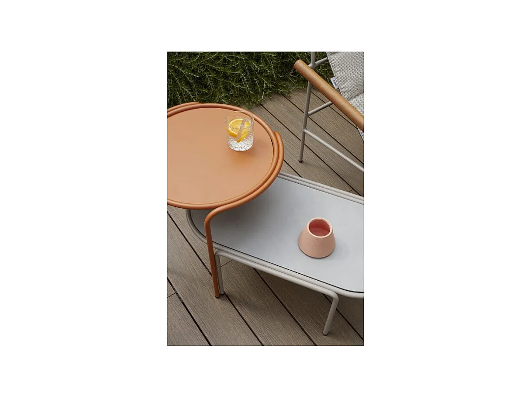 Table basse métal outdoor indoor, 77 x 40 x H30 cm