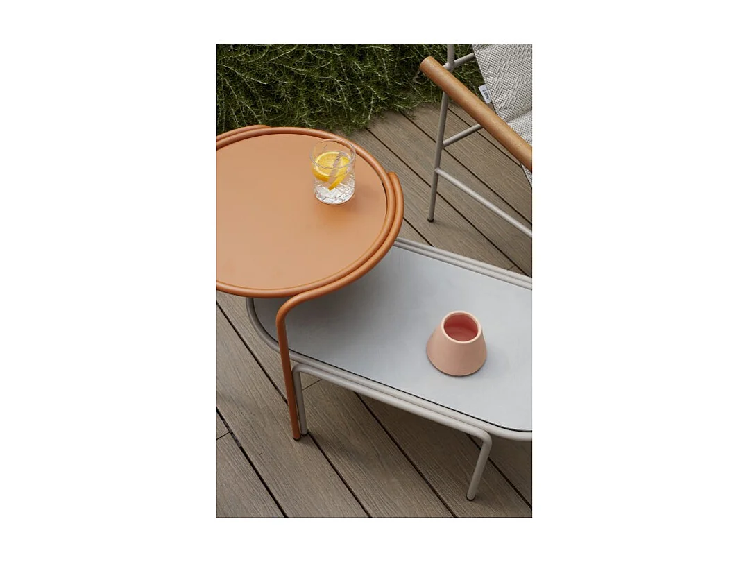 Table basse métal outdoor indoor, 77 x 40 x H30 cm