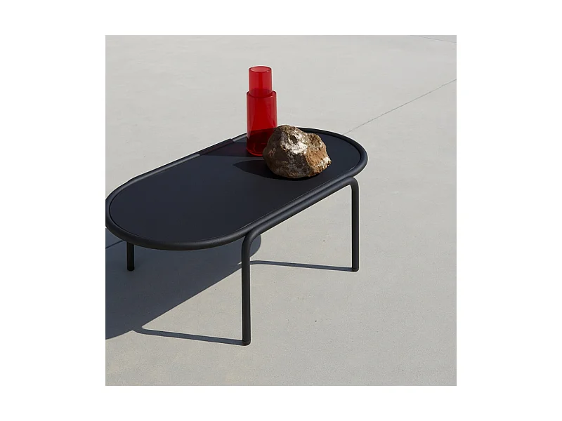 Table basse métal outdoor indoor, 77 x 40 x H30 cm