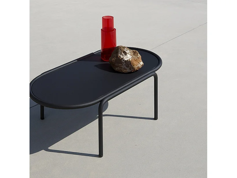 Table basse métal outdoor indoor, 77 x 40 x H30 cm