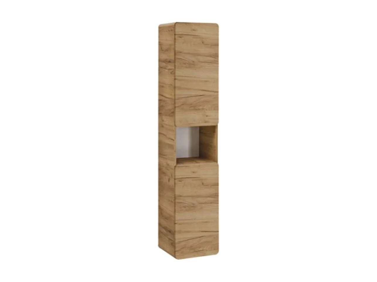 Columna de baño suspendida ERBANO – 2 puertas – H170 cm – Color roble claro