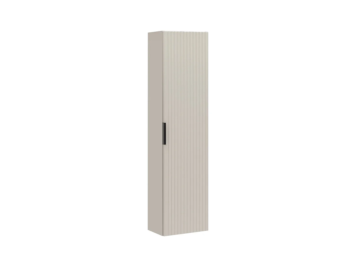 Colonne de salle de bain suspendue NOXERA – 1 porte – Beige mat – Hauteur 140 cm