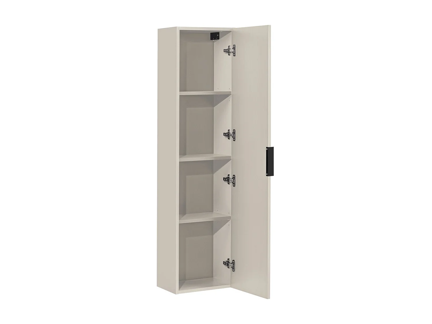 Colonne de salle de bain suspendue NOXERA – 1 porte – Beige mat – Hauteur 140 cm