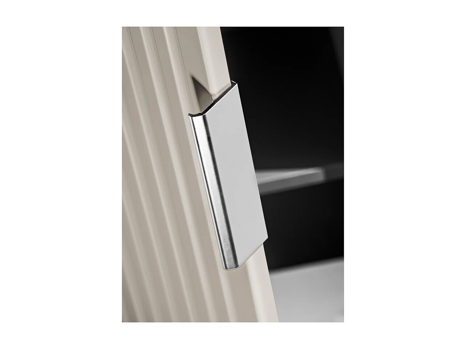 Colonne de salle de bain suspendue NOXERA – 1 porte – Beige mat – Hauteur 140 cm