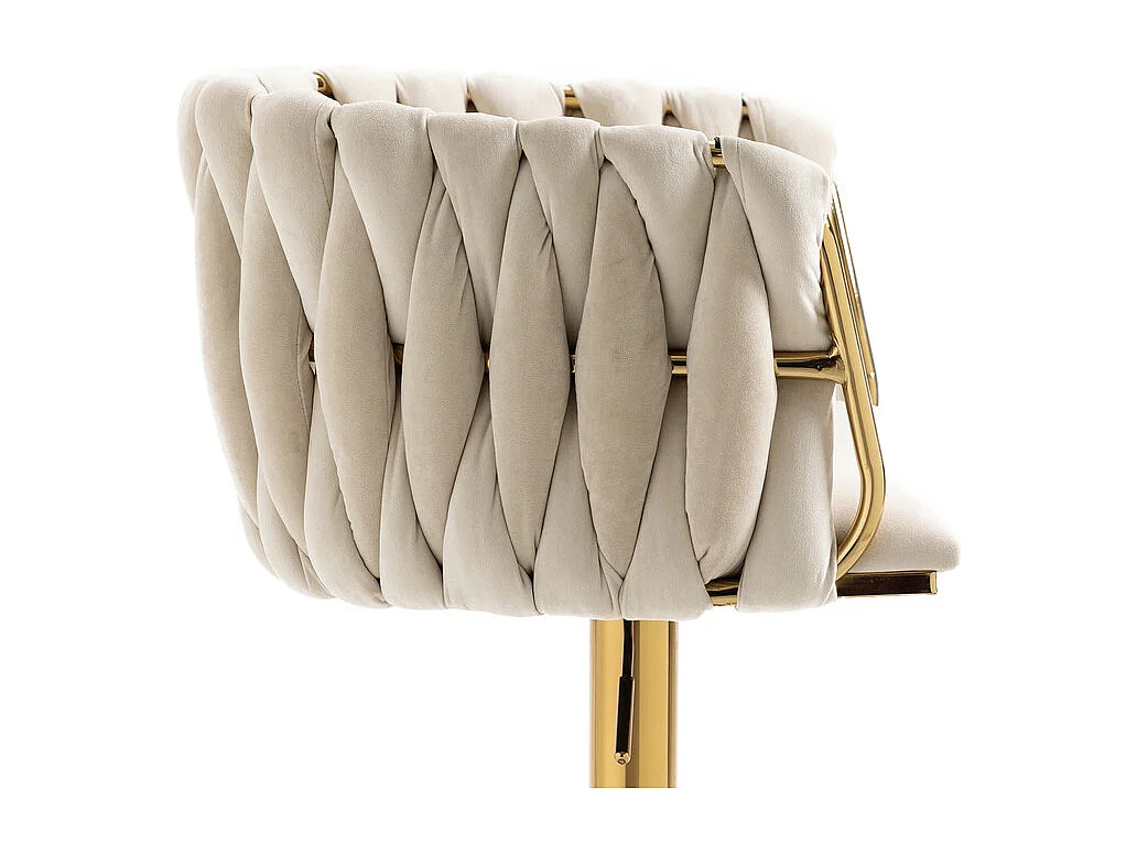 2Pcs tabourets de bar en velours - hauteur réglable - 360° rotatif - avec repose-pieds - 53x51x87/105cm - Berge