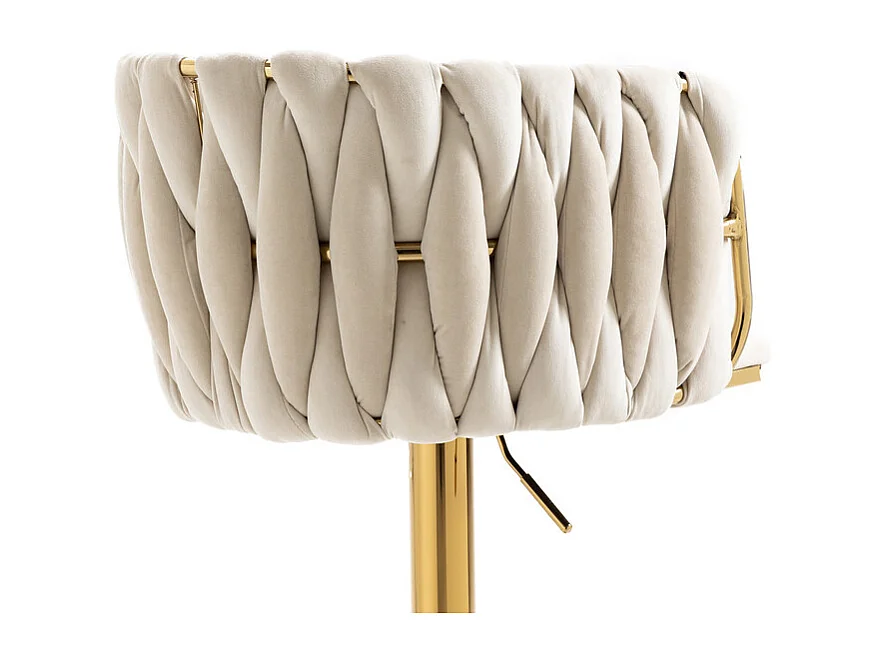 2Pcs tabourets de bar en velours - hauteur réglable - 360° rotatif - avec repose-pieds - 53x51x87/105cm - Berge