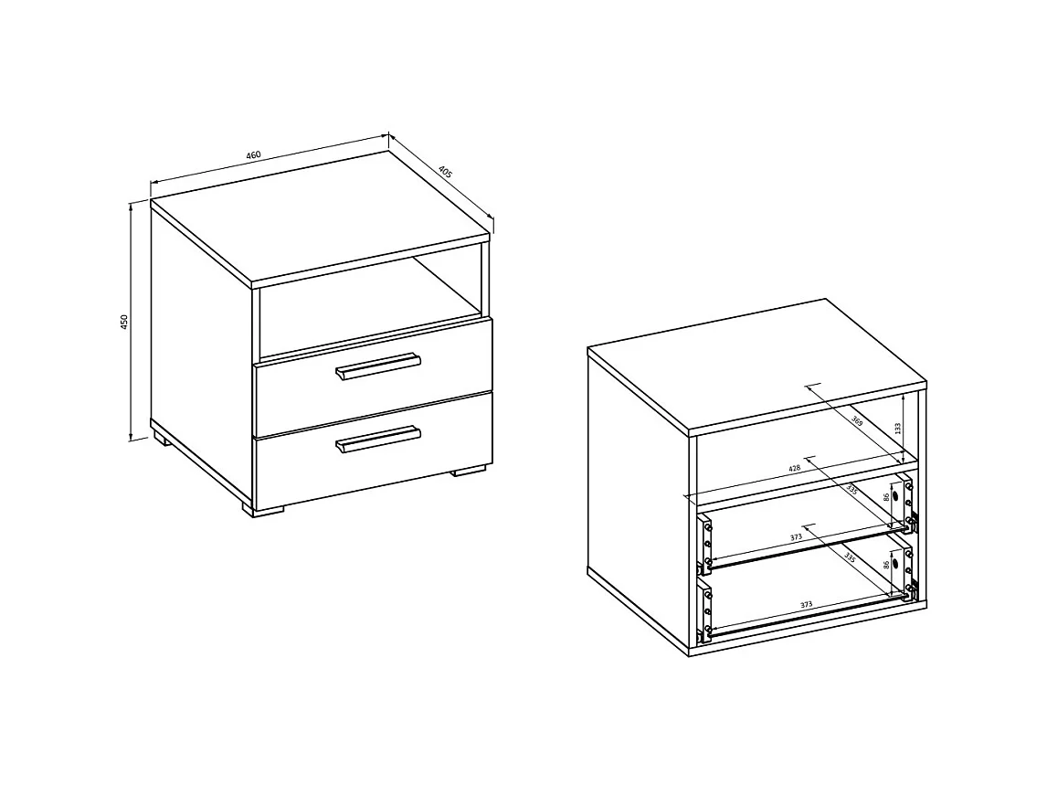 Chambre complète VERTIGO – Lit 160x200 avec sommier, 2 chevets, armoire 4 portes + contour design