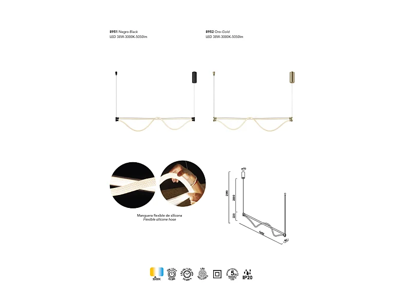 Suspension LED FUGAZ, Mantra