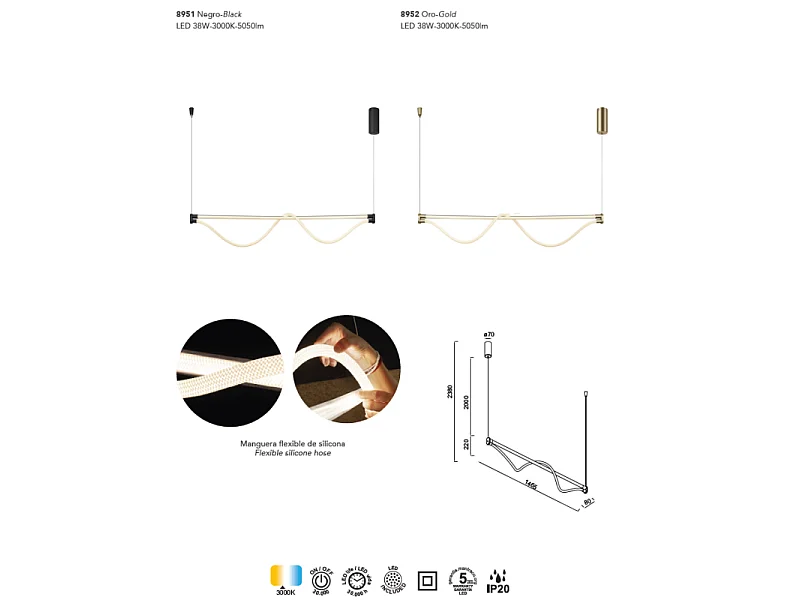 Suspension LED FUGAZ, Mantra