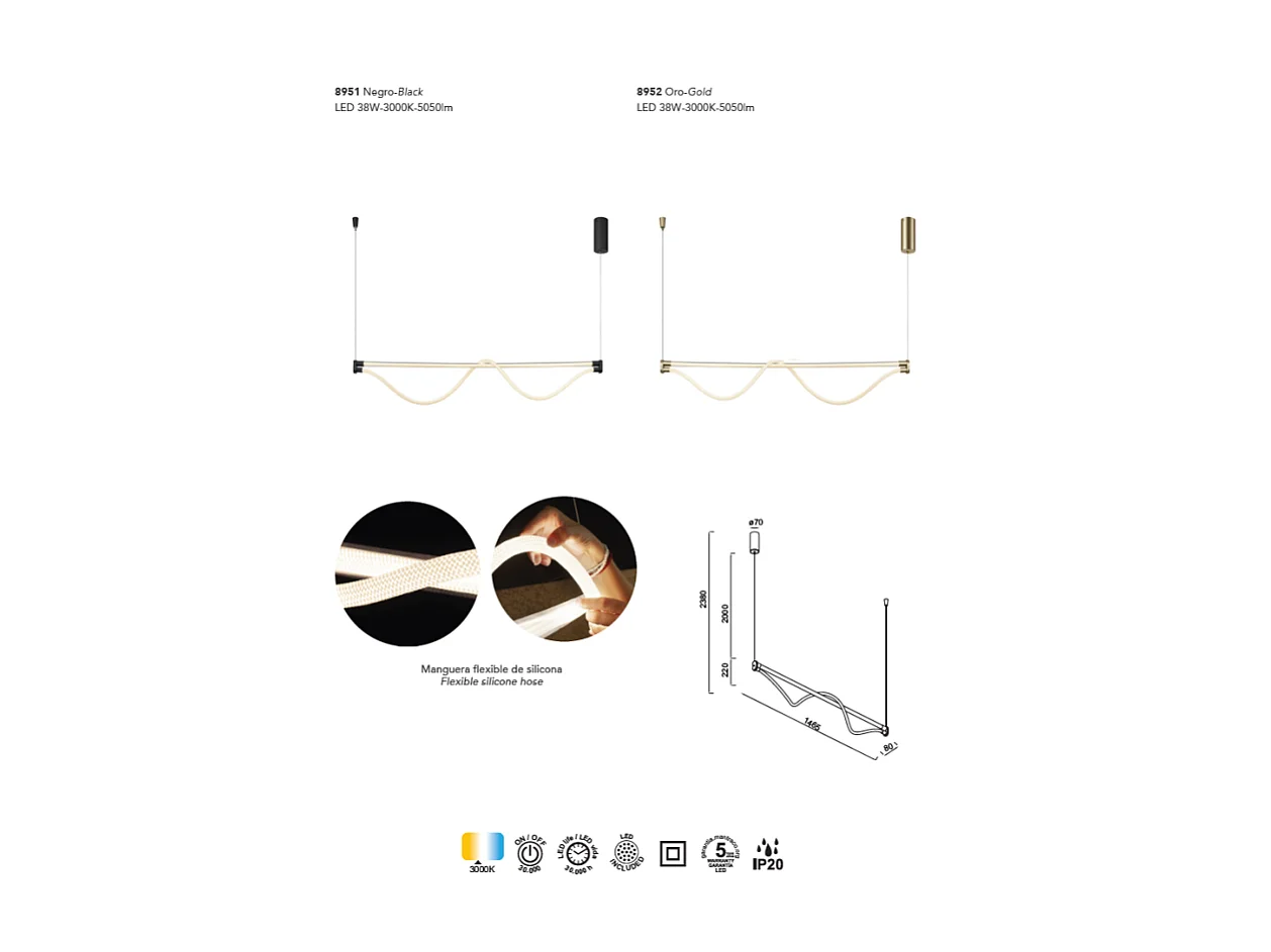 Suspension LED FUGAZ, Mantra