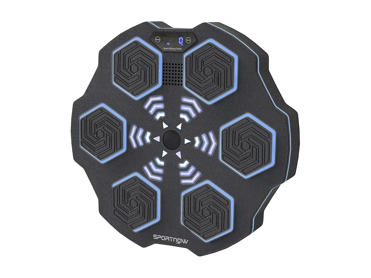 Music Boxing Machine - avec LED et Bluetooth - 3 Modes de 9 Vitesse - 44 x 44 x 8 cm